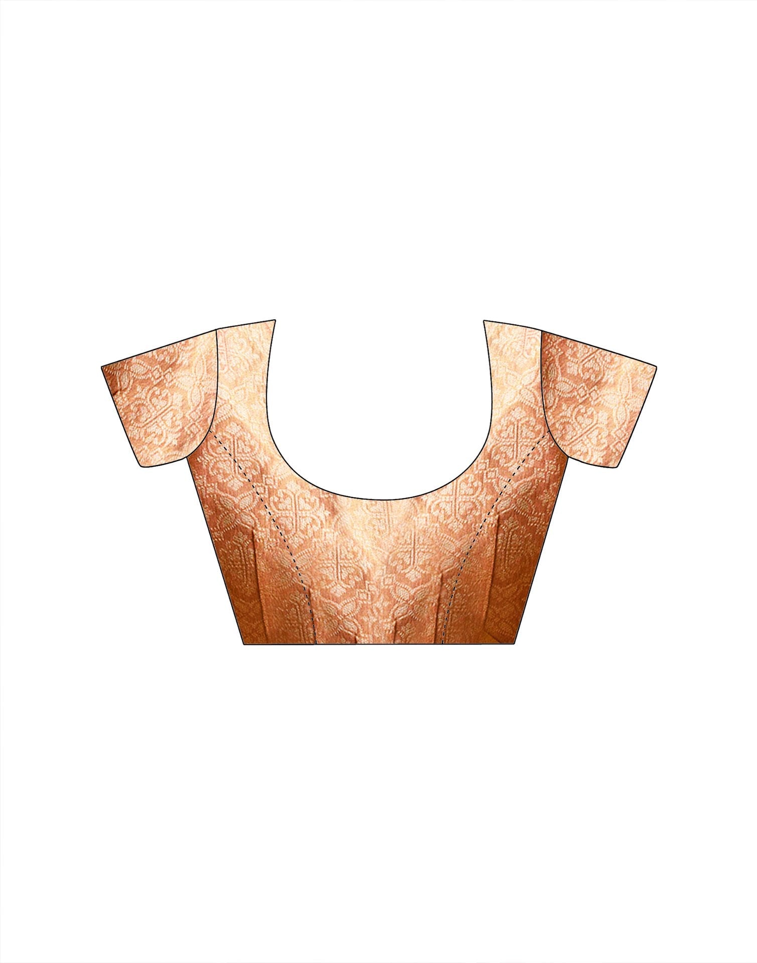 Peach Tissue Silk Woven Banarasi Saree