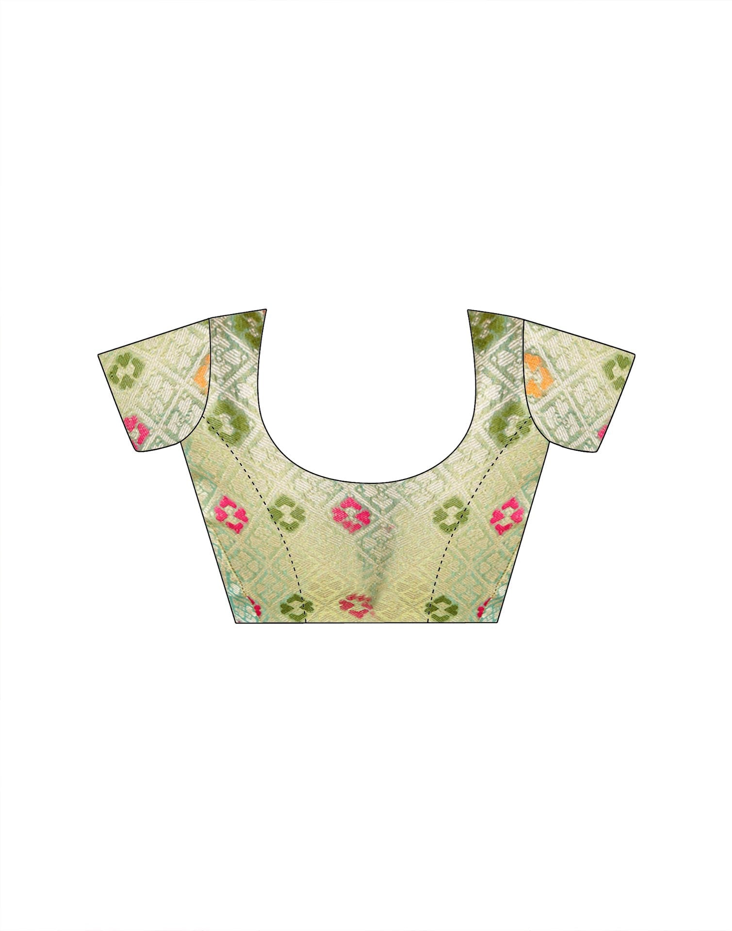 Pista Green Tissue Silk Woven Floral Saree