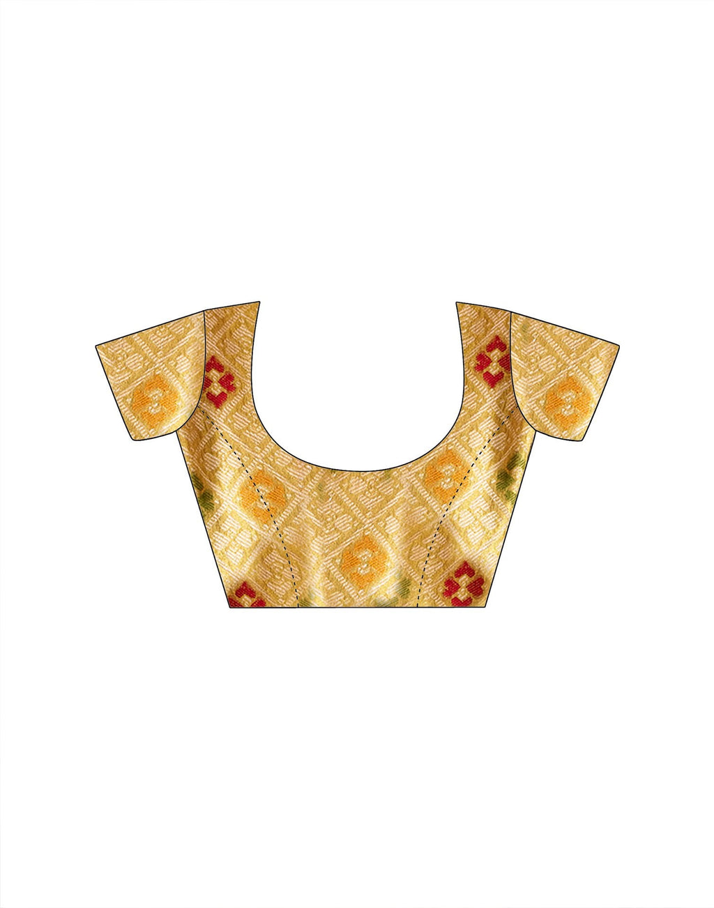 Mustard Yellow Tissue Silk Woven Floral Saree