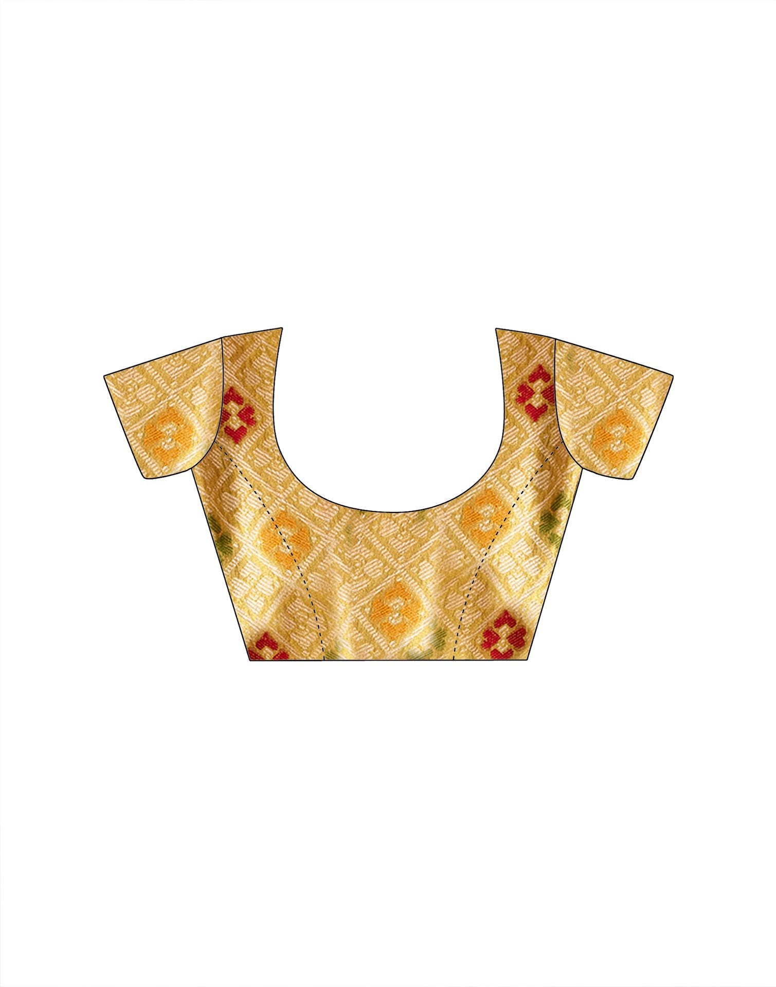 Mustard Yellow Tissue Silk Woven Floral Saree
